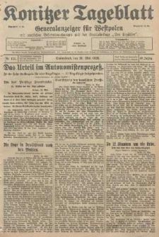 Konitzer Tageblatt.Amtliches Publikations=Organ, nr121