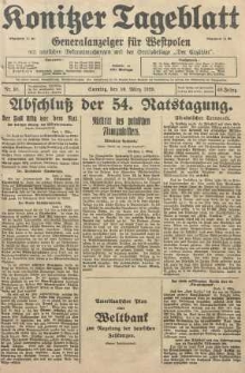 Konitzer Tageblatt.Amtliches Publikations=Organ, nr58