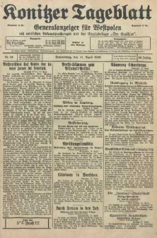 Konitzer Tageblatt.Amtliches Publikations=Organ, nr84