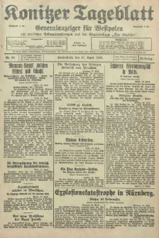 Konitzer Tageblatt.Amtliches Publikations=Organ, nr98