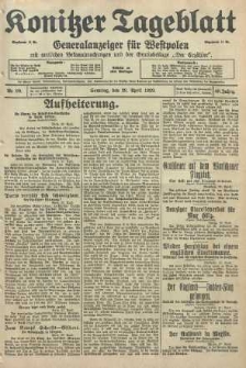 Konitzer Tageblatt.Amtliches Publikations=Organ, nr99