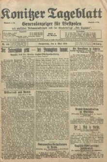 Konitzer Tageblatt.Amtliches Publikations=Organ, nr102