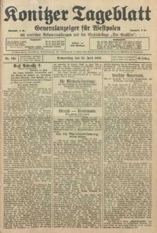 Konitzer Tageblatt.Amtliches Publikations=Organ, nr134