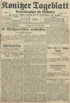 Konitzer Tageblatt.Amtliches Publikations=Organ, nr170