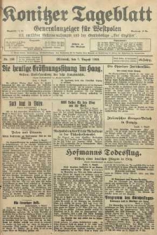 Konitzer Tageblatt.Amtliches Publikations=Organ, nr180