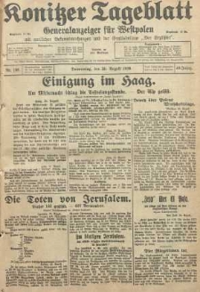 Konitzer Tageblatt.Amtliches Publikations=Organ, nr198