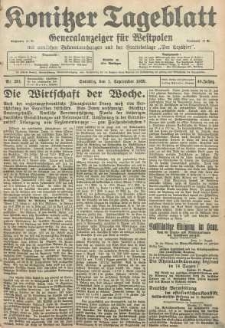 Konitzer Tageblatt.Amtliches Publikations=Organ, nr201