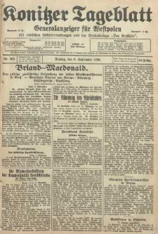 Konitzer Tageblatt.Amtliches Publikations=Organ, nr205