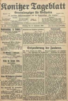 Konitzer Tageblatt.Amtliches Publikations=Organ, nr208
