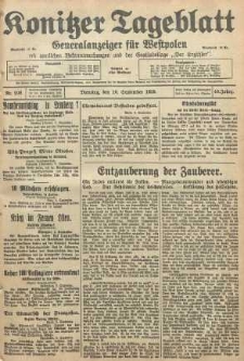 Konitzer Tageblatt.Amtliches Publikations=Organ, nr208