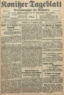 Konitzer Tageblatt.Amtliches Publikations=Organ, nr214