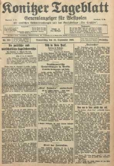 Konitzer Tageblatt.Amtliches Publikations=Organ, nr222