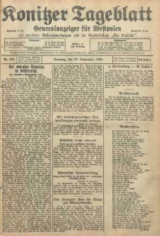 Konitzer Tageblatt.Amtliches Publikations=Organ, nr225