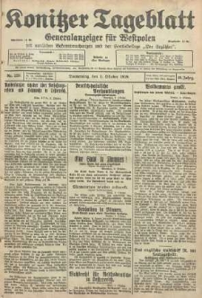 Konitzer Tageblatt.Amtliches Publikations=Organ, nr228
