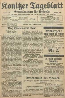 Konitzer Tageblatt.Amtliches Publikations=Organ, nr231