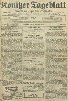 Konitzer Tageblatt.Amtliches Publikations=Organ, nr298