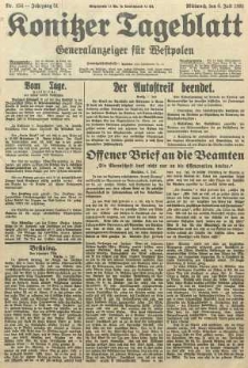 Konitzer Tageblatt.Amtliches Publikations=Organ, nr154