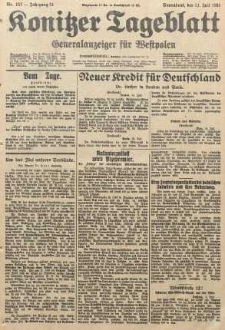 Konitzer Tageblatt.Amtliches Publikations=Organ, nr157