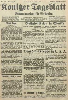 Konitzer Tageblatt.Amtliches Publikations=Organ, nr171