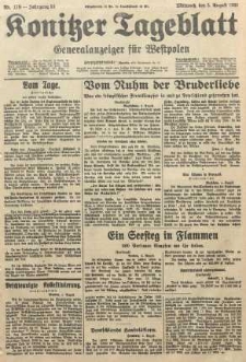 Konitzer Tageblatt.Amtliches Publikations=Organ, nr178
