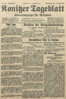 Konitzer Tageblatt.Amtliches Publikations=Organ, nr185