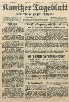 Konitzer Tageblatt.Amtliches Publikations=Organ, nr190