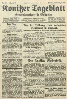 Konitzer Tageblatt.Amtliches Publikations=Organ, nr194