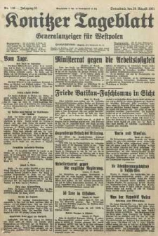 Konitzer Tageblatt.Amtliches Publikations=Organ, nr198