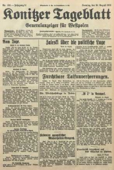 Konitzer Tageblatt.Amtliches Publikations=Organ, nr199