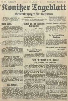 Konitzer Tageblatt.Amtliches Publikations=Organ, nr205