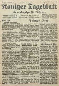 Konitzer Tageblatt.Amtliches Publikations=Organ, nr211