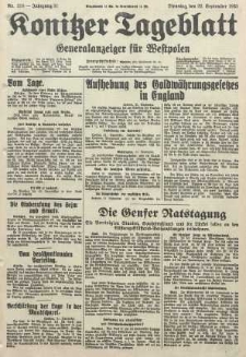 Konitzer Tageblatt.Amtliches Publikations=Organ, nr218