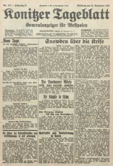 Konitzer Tageblatt.Amtliches Publikations=Organ, nr219