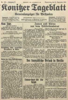 Konitzer Tageblatt.Amtliches Publikations=Organ, nr220