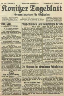 Konitzer Tageblatt.Amtliches Publikations=Organ, nr225