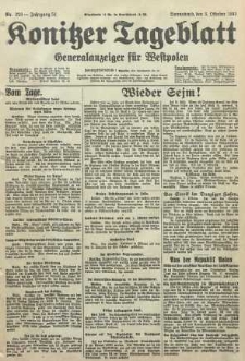 Konitzer Tageblatt.Amtliches Publikations=Organ, nr228