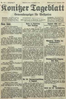 Konitzer Tageblatt.Amtliches Publikations=Organ, nr231
