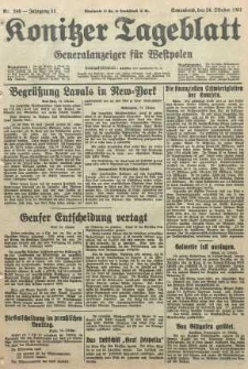 Konitzer Tageblatt.Amtliches Publikations=Organ, nr246