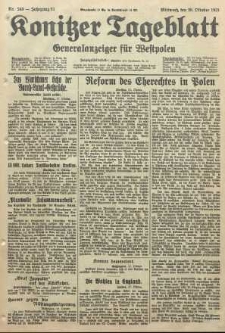 Konitzer Tageblatt.Amtliches Publikations=Organ, nr249
