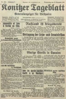 Konitzer Tageblatt.Amtliches Publikations=Organ, nr262