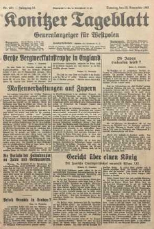 Konitzer Tageblatt.Amtliches Publikations=Organ, nr271