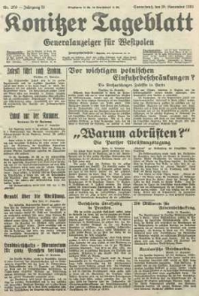 Konitzer Tageblatt.Amtliches Publikations=Organ, nr276