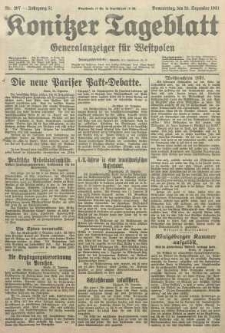 Konitzer Tageblatt.Amtliches Publikations=Organ, nr297