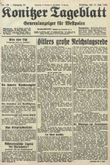 Konitzer Tageblatt.Amtliches Publikations=Organ, nr160