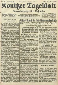 Konitzer Tageblatt.Amtliches Publikations=Organ, nr163