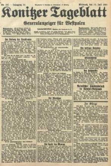 Konitzer Tageblatt.Amtliches Publikations=Organ, nr167