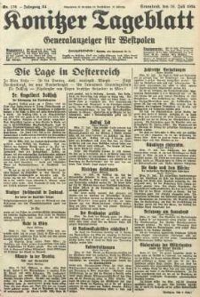 Konitzer Tageblatt.Amtliches Publikations=Organ, nr170