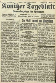 Konitzer Tageblatt.Amtliches Publikations=Organ, nr177