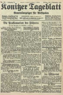 Konitzer Tageblatt.Amtliches Publikations=Organ, nr204