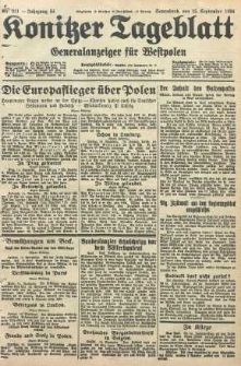 Konitzer Tageblatt.Amtliches Publikations=Organ, nr211